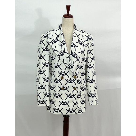 ASANTII Sz 1 S Kumbatia Double Breasted Blazer Abode Santann Eyes NWT - Picture 10 of 13